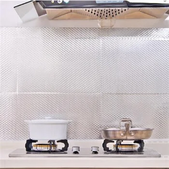 Augstas Kvalitātes Alumīnija Folijas pašlīmējošās Ūdensizturīgs Tapetes Virtuves Uzlīme DIY Mājas Dekori Tapetes 40×200cm