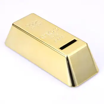 Augstas Kvalitātes Luksusa Dizaina Jaunums Jautri Zelta Ķieģeļu Cūciņa Bankas Monētu Naudas Kastes Uzglabāšanas Tvertnes Bērniem Dāvanas 1GB