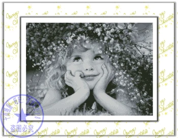 Augstākās Kvalitātes skaisti, jauki skaitot cross stitch komplekts cute meitene meita bērnu elpu ziedu