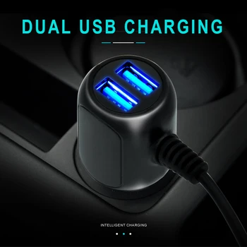 Auto Dash Cam Hardwire Komplekts LED Gaismas Dual USB Uzlādes Vadu Auto piepīpētāja 5V 3.5 3.5 m Mini Mikro Dashcam Kabeļu DVR Vadu