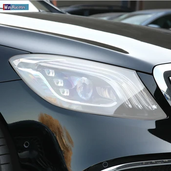 Auto Lukturu aizsargplēvi Taillight Caurspīdīgs Melns TPU Ielīmi, Mercedes Benz, Maybach S Klases W222 S500 S650 AMG