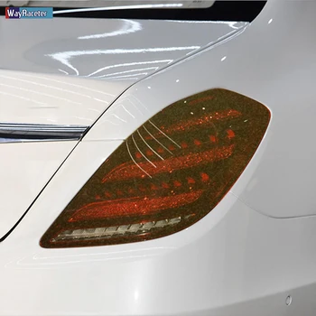 Auto Lukturu aizsargplēvi Taillight Caurspīdīgs Melns TPU Ielīmi, Mercedes Benz, Maybach S Klases W222 S500 S650 AMG