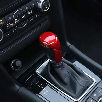 Auto Oglekļa Šķiedras Drukāt Pārnesumu Pārslēgšanas Poga Vāka Apdare priekš Mazda 2 3 6 CX3/CX5 2016 2017 2018 2019