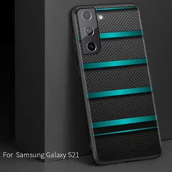 Auto Oglekļa šķiedras Samsung Galaxy S21 S10 S10E S8 S9 S7 Piezīme 20 10 9 8 Ultra 5G Plus Edge Pro Black Telefonu Gadījumā