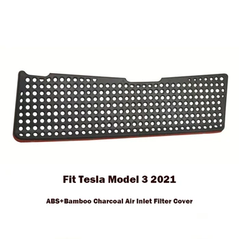 Auto Piederumi Tesla Model 3 2021 Gaisa Ieplūdes Atvere Vāciņu Gaisa Filtrs Anti-Blocking Plūsmas Ventilācijas Vāciņš Melns Ieplūdes Aizsardzība