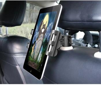Auto Planšetdatoru Turētājs Auto Sēdekļa atzveltnes Regulēšana iPad Stāvēt Auto ipad Turētājs Pagalvi 360 Rotācijas Mobilo Telefonu Mount Turētājs