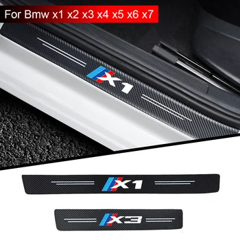 Auto slieksni oglekļa šķiedras aizsargs ir piemērots BMW X1 X3 X4 X5 X6 X7 oglekļa šķiedras ādas laipni pedāli