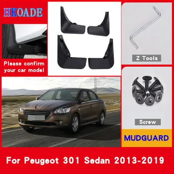 Auto Spārna, Dubļu Sargi, Lai Peugeot 301 2013-2019 Dubļusargi Splash Sargiem Fender Mudflaps Auto Spārnu Piederumi Auto Spārnu