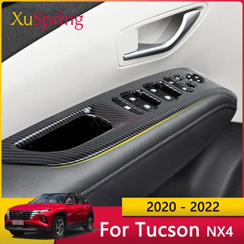 Auto stiklu Maiņa, Noregulējiet Rokturi Paneļa Vāku Apdare Uzlīmes, Lentes Rotāt Stils 4gab/Komplekts Hyundai Tucson Nx4 2021 2022