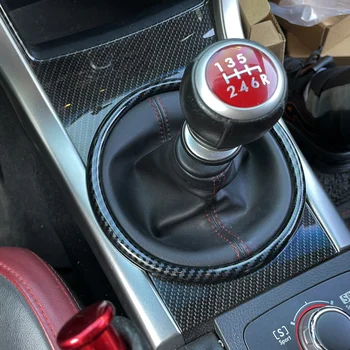 Auto Stils 1GB ABS Oglekļa Šķiedras Interjera Pārnesumu Pārslēgšanas Gredzenu, Vāku Apdari par Subaru STI-2019 Piederumi