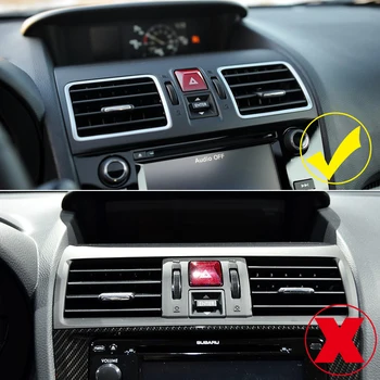 Auto Stils 1GB ABS Oglekļa Šķiedras Interjera Vidus Konsole, Gaisa Ventilācijas Izvads Vāciņš Melns, par Subaru WRX STI-2019 Piederumi