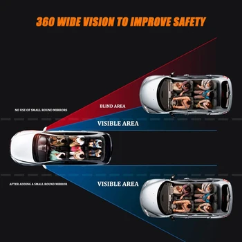 Auto Transportlīdzekļa Sānu Blindspot Blind Spot Spogulis Hyundai Solaris Akcentu I30 Ix35 I20 Elantra Santa Fe, Tucson, Getz