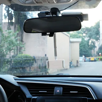 Automašīnas Atpakaļskata Spogulī, Mount Telefona Turētāju Regulējams Automašīnas Tālruņa Turētājs Karājas Stāvēt iPhone 12 GPS Auto Sēdeklis Tālruņa Turētāju Statīvu