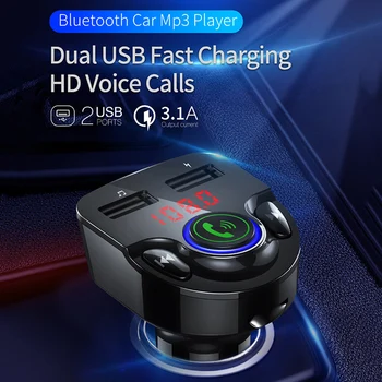 Automašīnas Bluetooth, FM Raidītājs Bezvadu Brīvroku Automašīnas Komplekts MP3 Atskaņotājs Dual USB Lādētājs GDeals