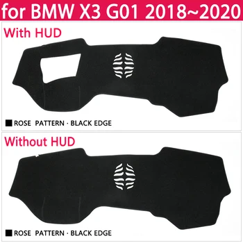 Automašīnas Paneļa Vāks BMW X3 G01 2018 2019 2020 Dashmat Izvairītos no Saules gaismas Ēnā Paklāju Auto Piederumi
