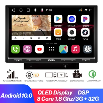 Automašīnas Radio 2 Din Android 10.0 Auto Multivides Video Atskaņotājs 10 collu Universālo Auto Stereo Carplay GPS Navigācijas Super Tālruņa Saiti