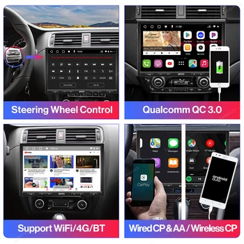 Automašīnas Radio 2 Din Android 10.0 Auto Multivides Video Atskaņotājs 10 collu Universālo Auto Stereo Carplay GPS Navigācijas Super Tālruņa Saiti