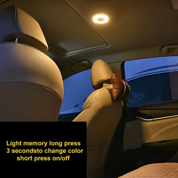 Automašīnas salona LED Jumta Lasīšanas Gaismas USB Uzlādes Magnētisko Transportlīdzekļa Griestu Lampas