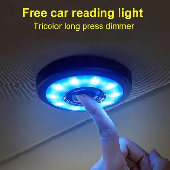 Automašīnas salona LED Jumta Lasīšanas Gaismas USB Uzlādes Magnētisko Transportlīdzekļa Griestu Lampas