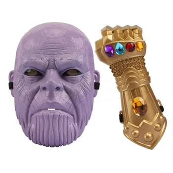 Avengers 4 Infinity Kara Thanos Bruņu Cimdi Ironman Gaismas Maska Rīcības Attēls Modeļa Rotaļlietu Cosplay Aksesuārus Halloween