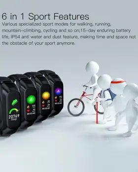 B6 Smartwatch Vīrieši Sievietes Bluetooth Austiņas Krāsu Ekrāns Sporta Daudzfunkciju Zvanu Divu-In-One sirdsdarbības monitoringa Pulksteņi