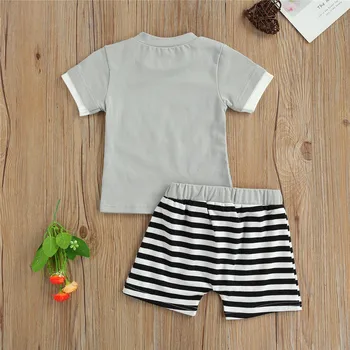Baby Boy Modes 2gab Apģērbu Komplekts Dinozauru Iespiests T-Krekls Top Bikses 0-24M Jaundzimušā bērna Toddler Vasaras Ikdienas Kokvilnas Apģērbs