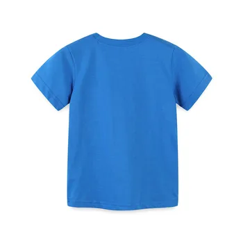 Baby Toddler Meitene Kokvilnas T-krekls Laivu Airplan Drukāt Debesis Zilas Tees Vasaras Īsām Piedurknēm Bērniem Tops 2-7Years Bērnu Drēbes