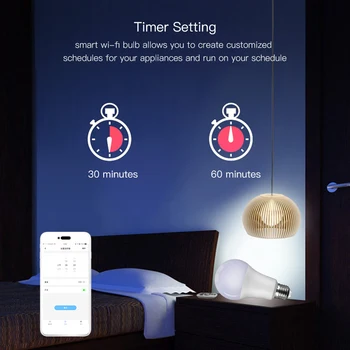 Balss Siri Kontroles 10W RGB Smart Spuldzes Aptumšojami E27 WiFi LED Tālvadības Lampas WiFi 2.4 GHz Darbu Ar Amazon Alexa, Google Home