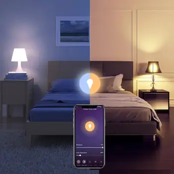 Balss Vadība 15W RGB+PKT Smart Spuldzes Aptumšojami E27 B22 WiFi LED Burvju Lampa AC 110V, 220V Darbu Ar Alexa, Google Home