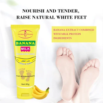 Banānu Piena Baby Foot Cream Mitrinošs Uzlabot Sausu Ādu, Mīkstina Ragveida Anti-krekinga Papēdis Krēms Pret Ādas Pīlings Ķermeņa Losjons