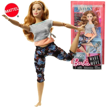 Barbie lelle 18 CM Barbie Jogas pozas hecha para moverse rosado Bērnu Rotaļu Dzimšanas dienas Dāvana