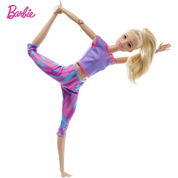 Barbie Veikti, lai Pārvietotu Lelle ar 22 Elastīgas Locītavas & Gara Blondīne Zirgaste Valkā Athleisure-apģērbi Bērniem Dzimšanas dienas Dāvanu GXF04