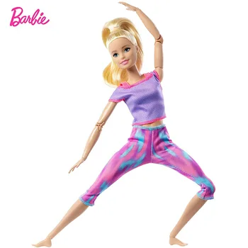 Barbie Veikti, lai Pārvietotu Lelle ar 22 Elastīgas Locītavas & Gara Blondīne Zirgaste Valkā Athleisure-apģērbi Bērniem Dzimšanas dienas Dāvanu GXF04