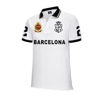 Barselonas Polo Krekli, Vīriešu, Izšūti Polos футболки-поло Camisas Vasaras Kokvilnas Īso Vīriešu Apģērbu Plus Izmēru XXXL 4XL 5XL 6XL