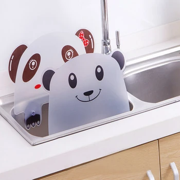 Baseinu Virtuves Plaukts Rīki Gudrs Panda Sūcējs Atloks Izlietnes Ūdens Necaurlaidīgas Saglabājot Plāksnes Murmināt Ekrāna Ūdens Skalošanas