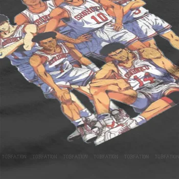 Basketbola Komandas Harajuku T SlamDunk Sporta Manga Sakuragi Shohoku Radošo Topi Gadījuma T Krekls Vīriešiem Ar Īsām Piedurknēm Dāvanu