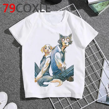 Beastars bērniem zēni pusaudžu apģērbu grafiskais kawaii anime estētisko koszulki meskie drēbes, t-kreklu tīņi