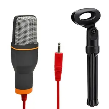 BENTOBEN Kondensatoru 3.5 mm Mikrofons Ar galda Statīvu Karaoke Mikrofons PC Klēpjdatoru YouTube Plūsma Skype Spēļu Ierakstu