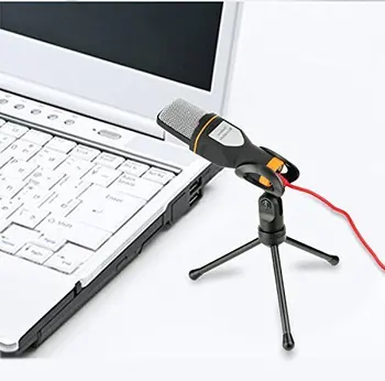 BENTOBEN Kondensatoru 3.5 mm Mikrofons Ar galda Statīvu Karaoke Mikrofons PC Klēpjdatoru YouTube Plūsma Skype Spēļu Ierakstu