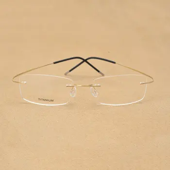 Bez apmales Titāna Sakausējuma Rāmja Brilles, Lai Vīrietis un Sieviete Jaunas Ielidošanas Ultra Light Upsale Tuvredzība Brilles