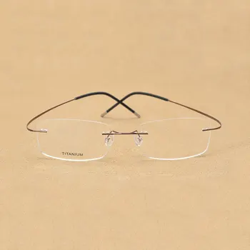 Bez apmales Titāna Sakausējuma Rāmja Brilles, Lai Vīrietis un Sieviete Jaunas Ielidošanas Ultra Light Upsale Tuvredzība Brilles