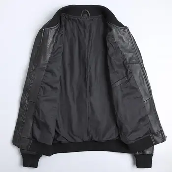 Bezmaksas piegāde.Klasiskās bomber MA-1 ādas jaka.vīriešu melna slim gaisa spēku pātagot mētelis.kvalitātes īstas ādas apģērbu.