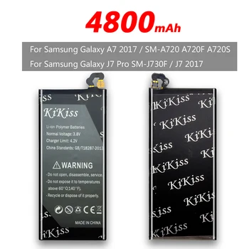Bezmaksas Rīks 4800mAh Tālruņa Akumulatora Samsung Galaxy A7 Līdz 2017. Versija A720 A720S A720F/Galaxy J7 Pro J730F EB-BA720ABE +Ceļa NAV.