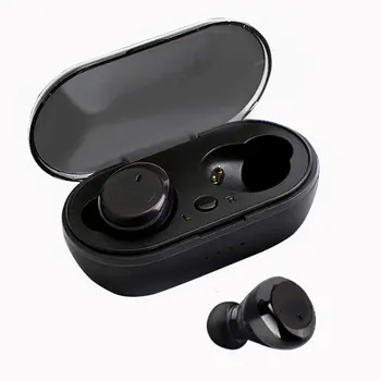 Bezvadu 5.0 Austiņas Bluetooth Austiņas Ar Mikrofonu Divpusējās Stereo In-ear Sporta Austiņas Ar Uzlādes Gadījumā