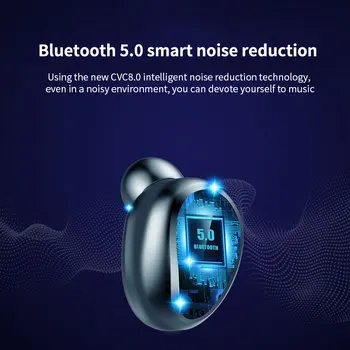 Bezvadu Austiņas TWS Bluetooth 5.0 Stereo HiFi Trokšņa Samazināšanas Austiņas Ar Mikrofonu Ūdensizturīgs Sporta Earbuds Austiņas