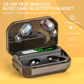 Bezvadu Austiņas TWS Bluetooth saderīgas Austiņas Touch Kontroli, Bezvadu Austiņām Earbuds Sporta Heasets In-ear Austiņu