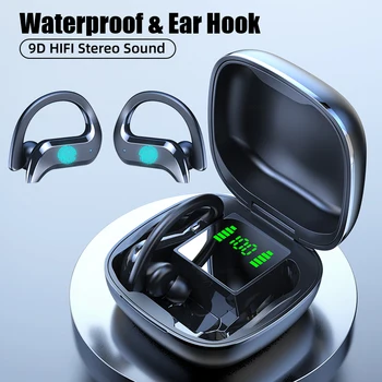 Bezvadu Bluetooth Austiņu Sporta Ūdensizturīgs Bezvadu Earbuds TWS Touch Kontroli Austiņas TWS Earbuds Ar Mikrofonu