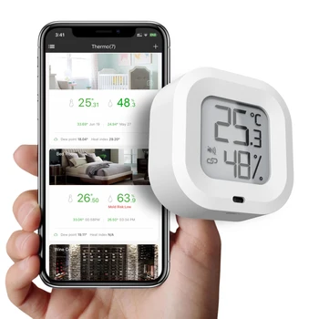 Bezvadu Termometru, Higrometru, Bluetooth saderīgu On-screen Displejs Iekštelpu Temperatūras un Mitruma Sensors Monitors