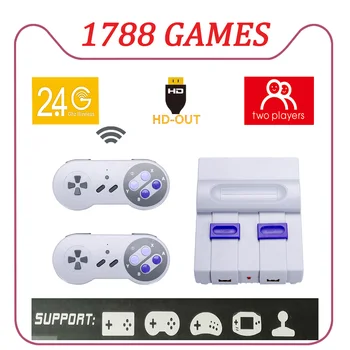 Bezvadu TV Spēļu Konsole, 32 Bitu Mini Video Spēles Spēlētājs ar 1788 Spēles Arcade Video Spēļu Konsole