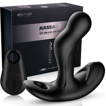 Bezvadu tālvadība 360° Rotējoša Vīriešu Prostatas Masāža ar Vibratoru, Lai Cilvēks Anālais Plug Butt Kontaktspraudņi G-Spot Stimulēt SM Seksa Rotaļlietas